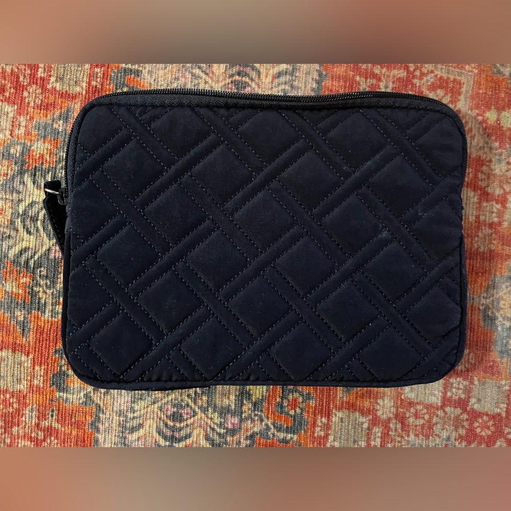 Vera Bradley Quilted Midnight Blue Pouch For Electronics View 2